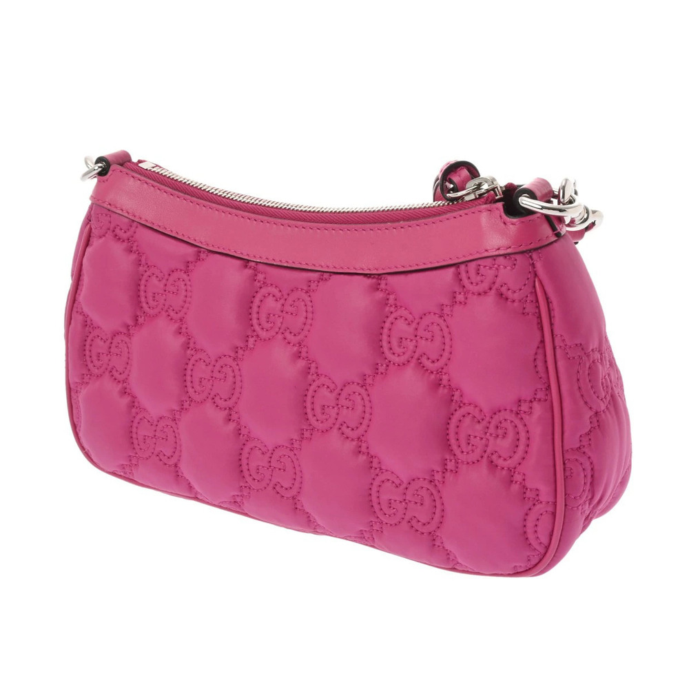 Gucci Shoulder GG Matelasse Handbag Pink Bag Leather Pink